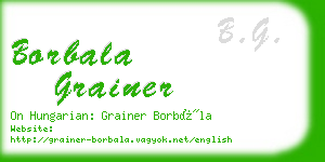 borbala grainer business card